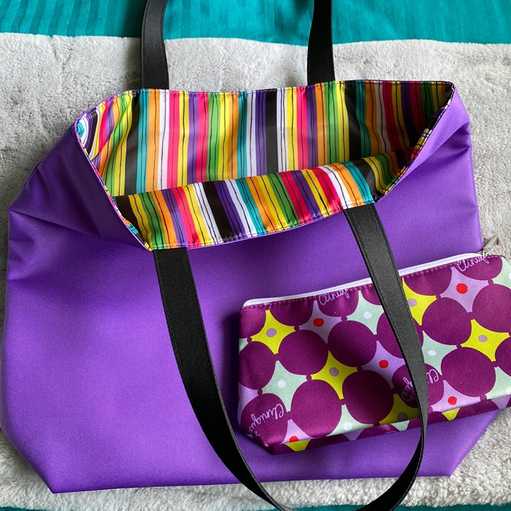 Reversible Clinique tote set